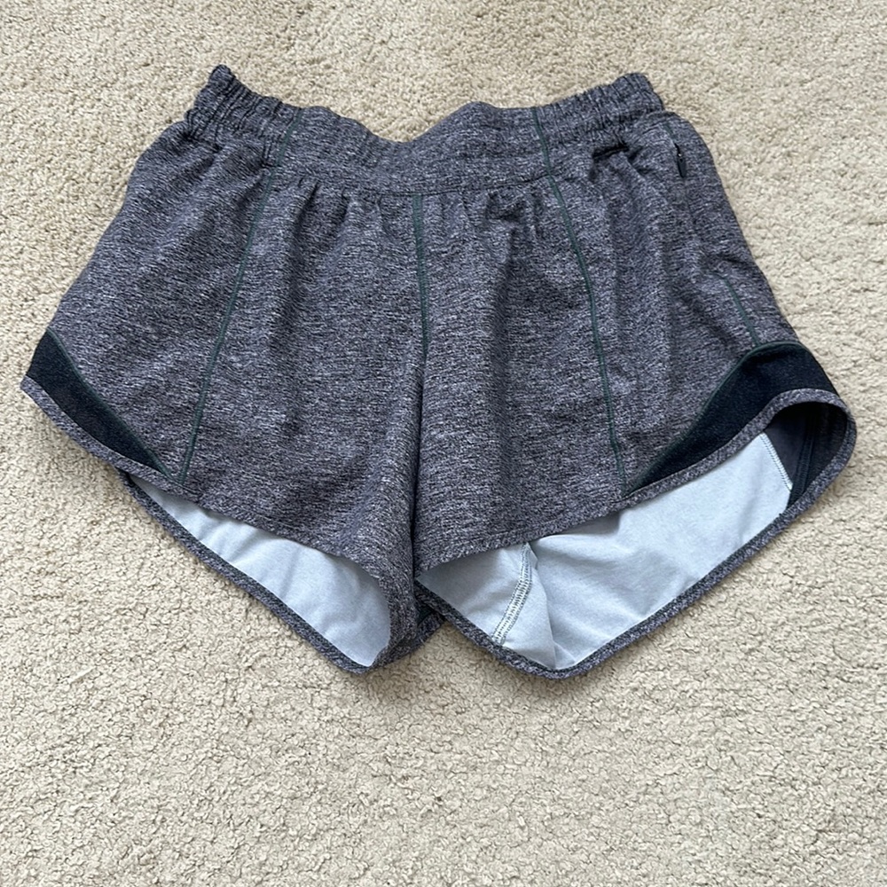 Gray Lululemon Hotty Hot 4” Shorts